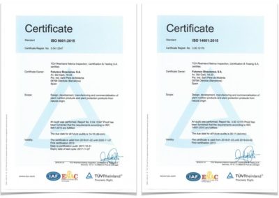 Certificaciones 9001 y 14001